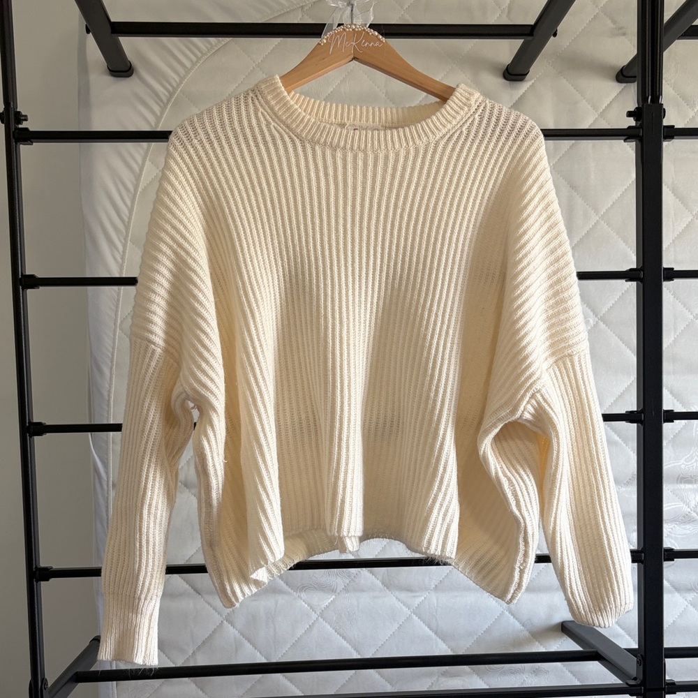 Cozy Cream Ribbed Sweater